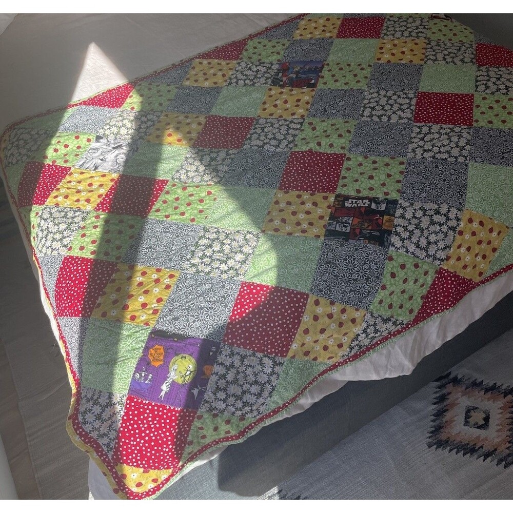 Handmade Quilt Star Wars Marvel Kids Baby Blanket Harry Potter Bedtime Nursery